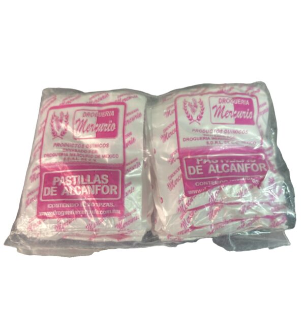 Alcanfor Pastillas Bolsa C/25 Sobres C/3 Pastillas C/U Drogueria Mercurio