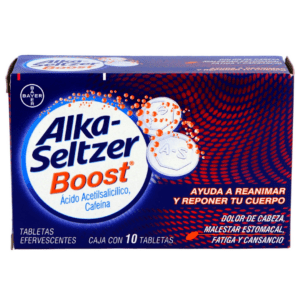 Alka-Seltzer Boost (Ac. Acetil/Cafeina) Tab Eferv 500 Mg C/10 Bayer