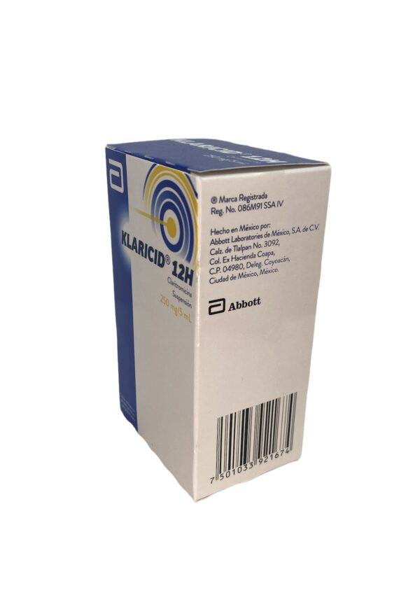 Klaricid 12 H (Claritromicina) Susp 250 Mg 60 Ml Abbott - Imagen 2