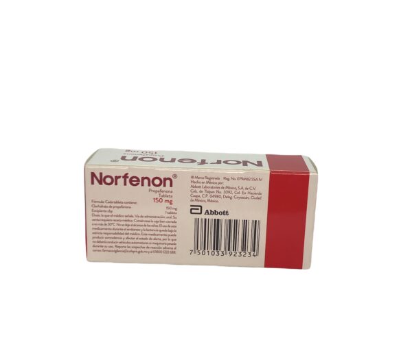 Norfenon (Propafenona) Tab 150 Mg C/30 Abbott - Imagen 2