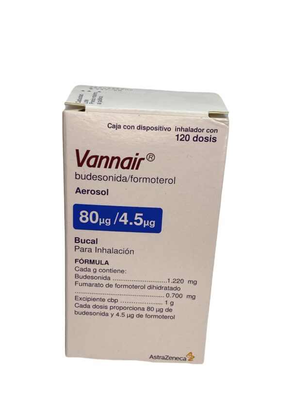 Vannair (Budesonida/Formoterol) Aerosol P/Inh 80/4.5 ?g 120 Dosis Astrazeneca - Imagen 2