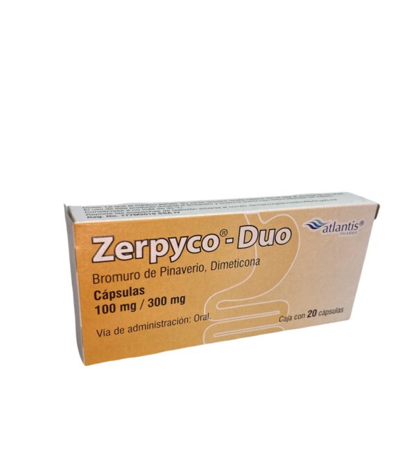 Zerpyco-Duo (Bromuro De Pinaverio/Dimeticona) Cap 100/300 Mg C/ 20 Atlantis