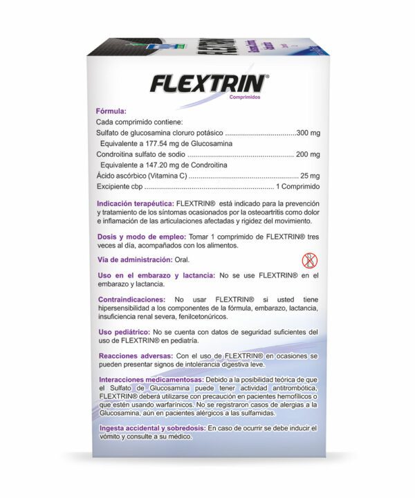 Flextrin (Glucosamina/Condroitina/Vitamina C) Comp C/30 - Imagen 2