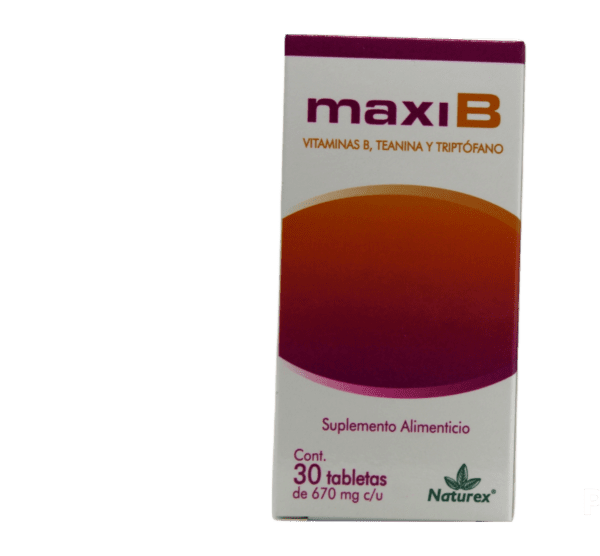 Maxi B (Vitaminas B/Teanina/Tript?fano) Tab 670 Mg C/30 Naturex