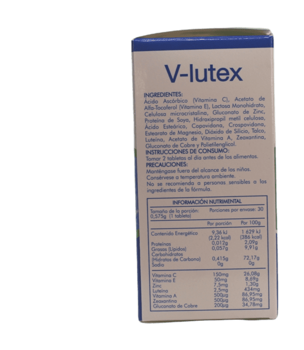 V-Lutex  Tab 575 Mg C/30 Naturex - Imagen 3