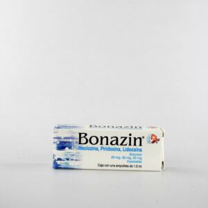 Bonazin (Piridoxina/Meclizina/Lidocaina) Sol Iny 50/25/20 Mg C/1 Amp Collins