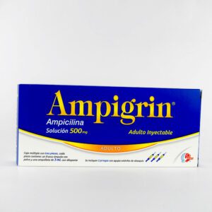 Ampigrin Adto (Ampicilina/Metamizol/Clorfenamina/Guayacol) Sol Iny C/3 Collins