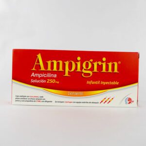 Ampigrin Inf (Ampicilina/Metam/Guiafene/Clorfenamina)Sol Iny 250 Mg C/3 Collins
