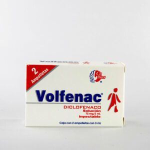 Volfenac (Diclofenaco) Sol Iny 75 Mg/3 Ml C/2 Amp Collins